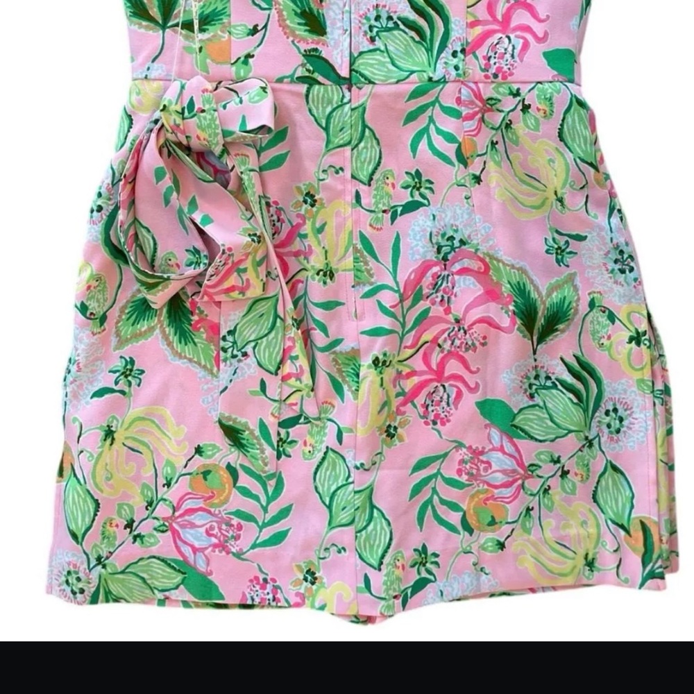 Lilly Pulitzer Pink and Green Strapless Dress - Picture 3 of 5